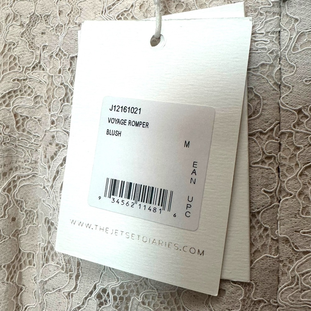 Revolve Jetset Diaries M Voyage Romper Lace Long Sleeve Open Back J12161021 NWT - Picture 10 of 15